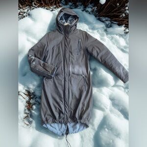 Bench Women’s Long Winter Parka Jacket – Size L – Khaki Green